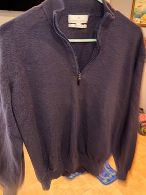 Men's Purple Half-Zip Sweater
